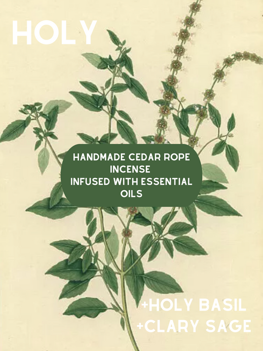 HOLY CEDAR ROPE INCENSE + INFUSED WITH ESSENTIAL OILS