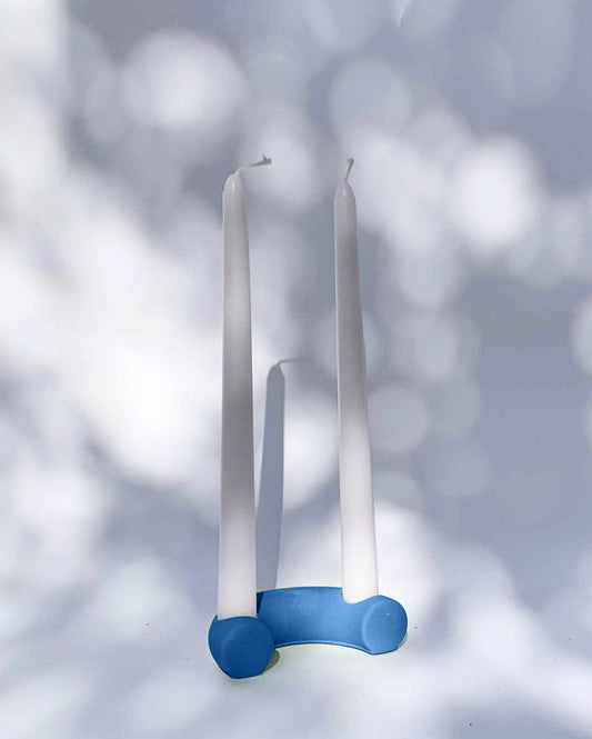 COBALT LUNATION CANDLE HOLDER
