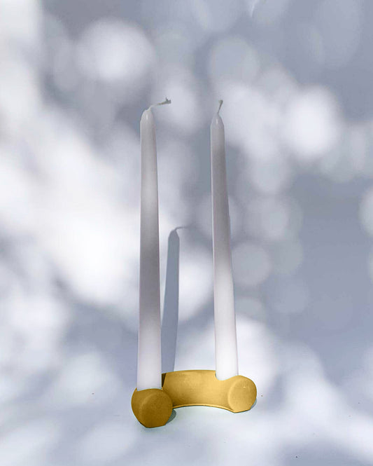 GOLDEN LUNATION CANDLE HOLDER