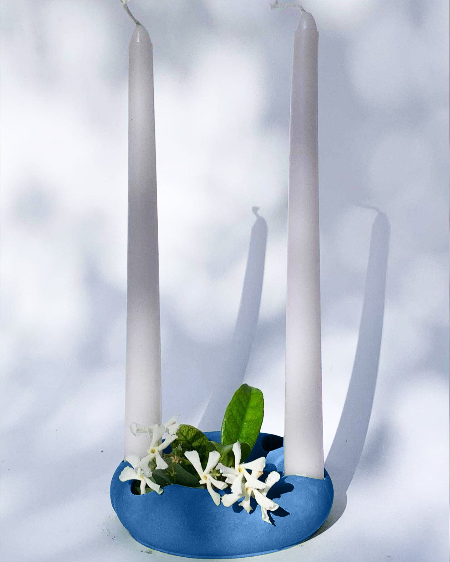 COBALT LUNATION CANDLE HOLDER