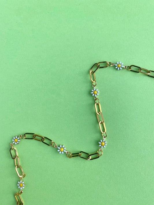 DAISY CHAIN CHOKER + DROP EARRINGS