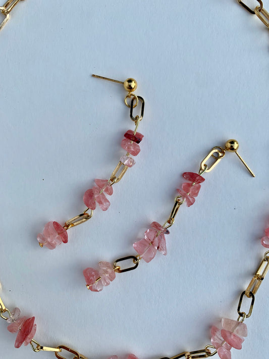 ELLE CHOKER + DROP EARRINGS