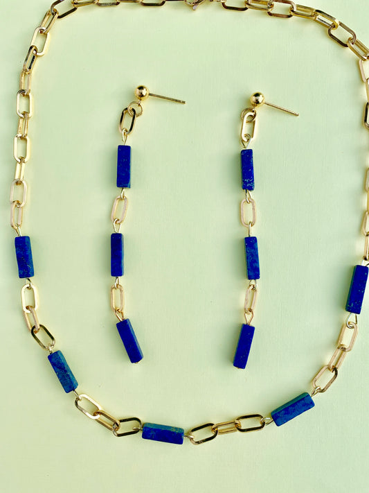 IRIS CHOKER + DROP EARRINGS